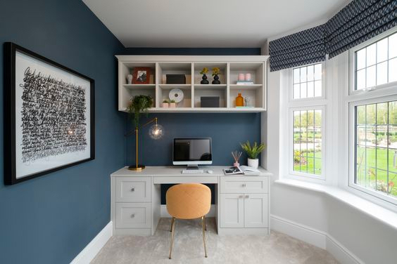 navy-blue-wall-home-office