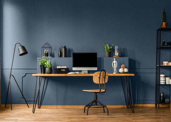 blue-accent-wall-home-office